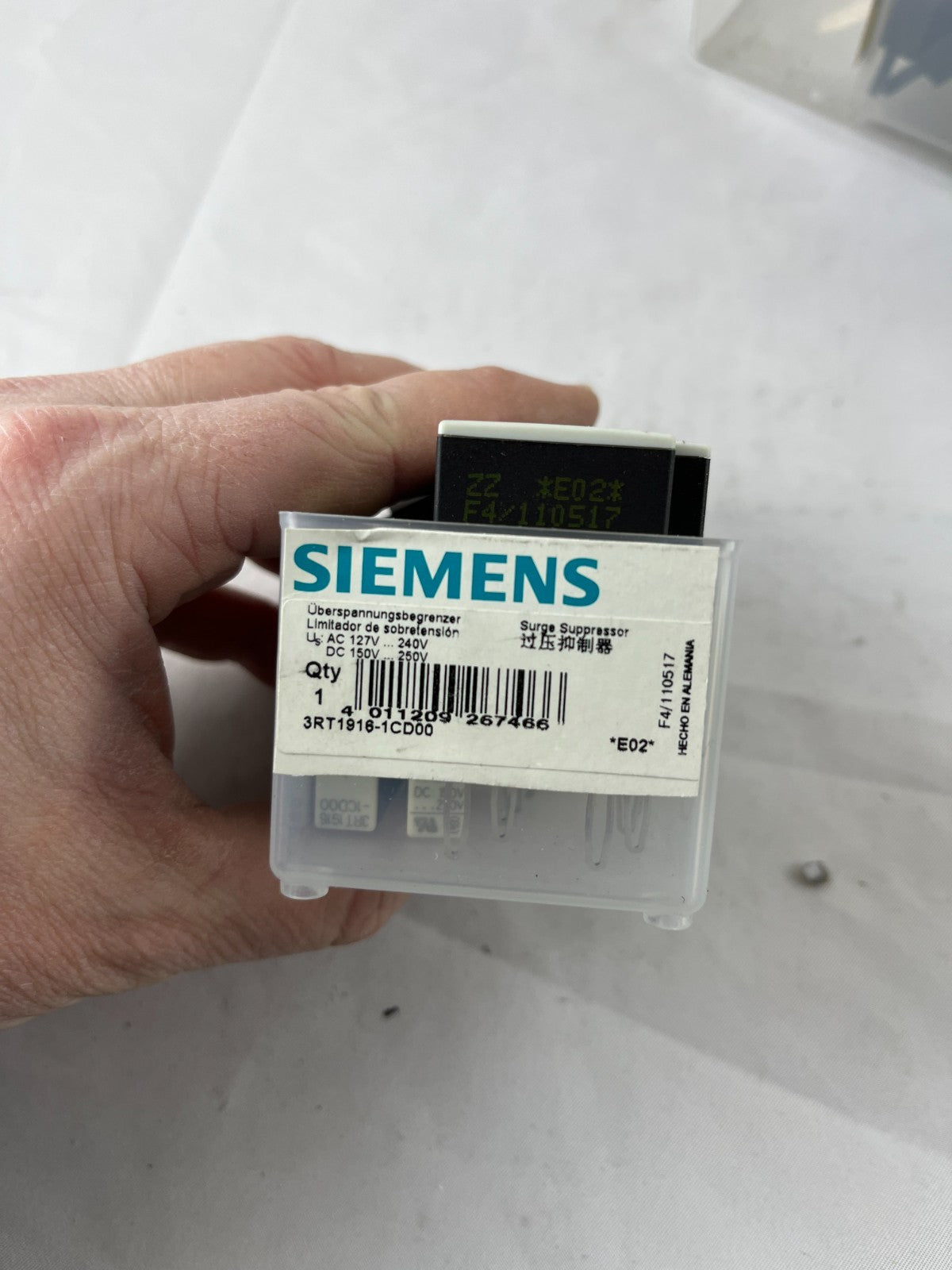 10x Siemens 3RT1916-1CD00 Surge Suppressor RC Element 127–240 V AC 150–250 V DC