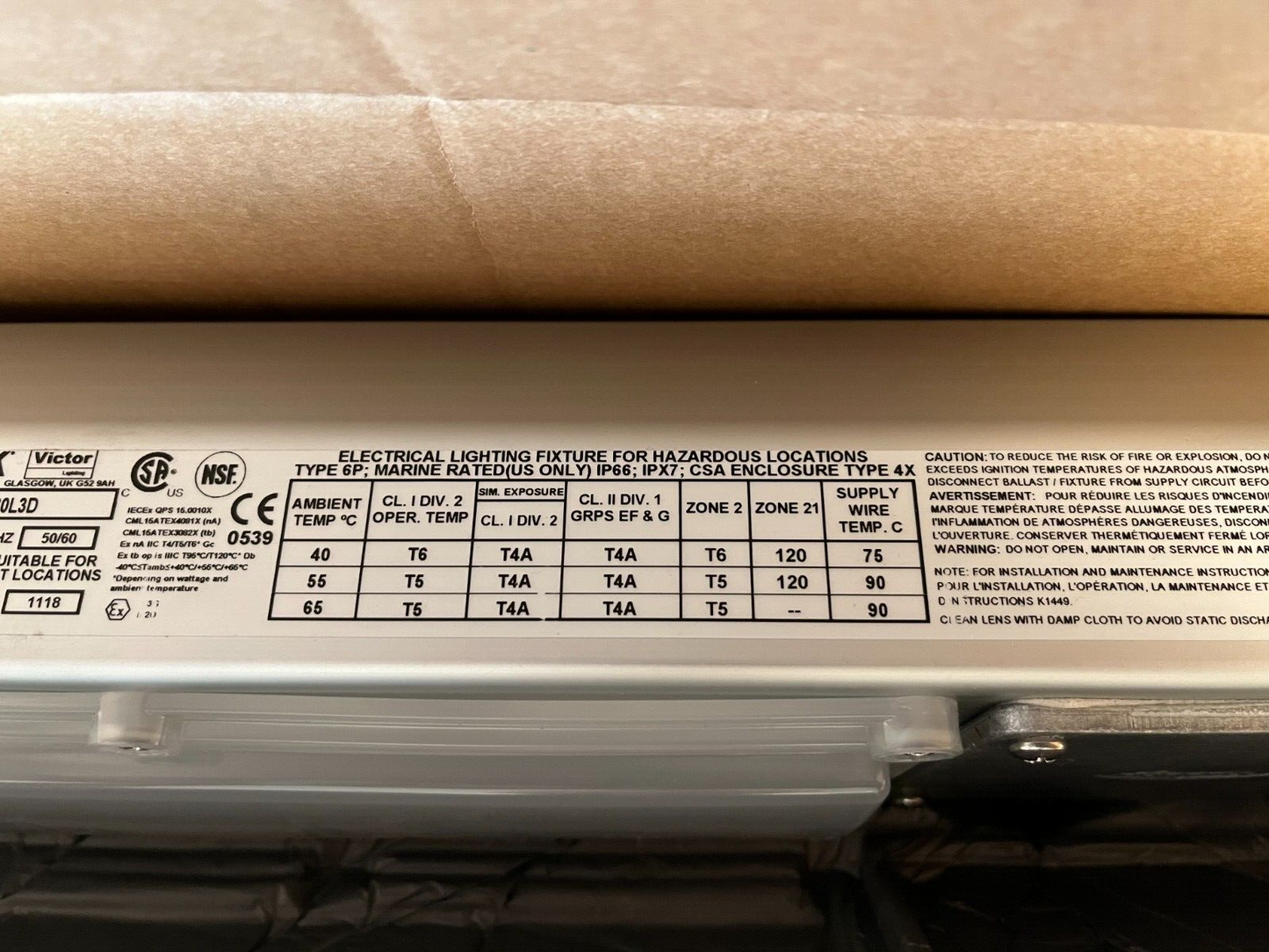 Killark LALFP630L3D 45W LED Hazardous Location Luminaire, 120-277V, IP66 NEW
