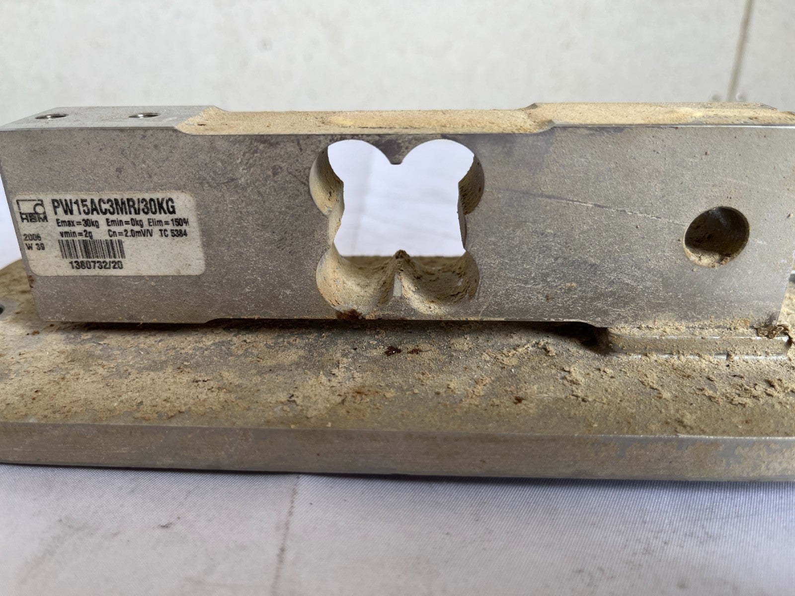 Hbm Pw15Ac3mr/30Kg Single Point Load Cell On Base 30Kg Used Working Spare Unit