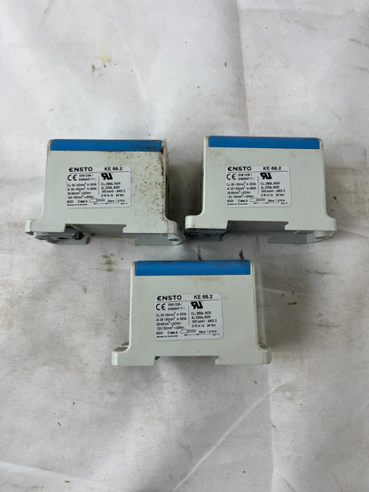 Lot of 3 Ensto KE 68.2 Distribution Terminal Blocks 320A 800V Cu/Al Power Connec