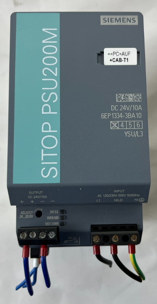 Siemens SITOP PSU200M 6EP1334-3BA10 24V 10A Power Supply Tested Used Spare Unit