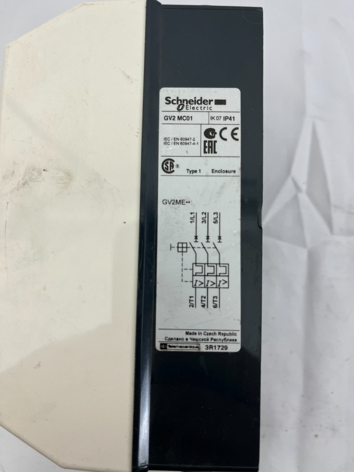 Schneider Electric GV2 MC01 Motor Starter Enclosure w/ GV2ME IP41 IP55 Used