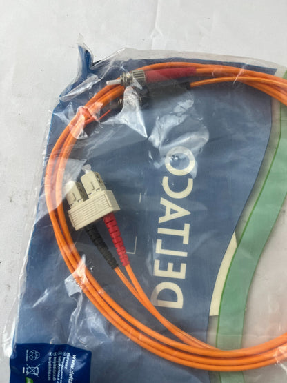 62.5/125 OM1 Fiber Patch Cable 2m SC Duplex to ST Duplex LSZH New Spare Part