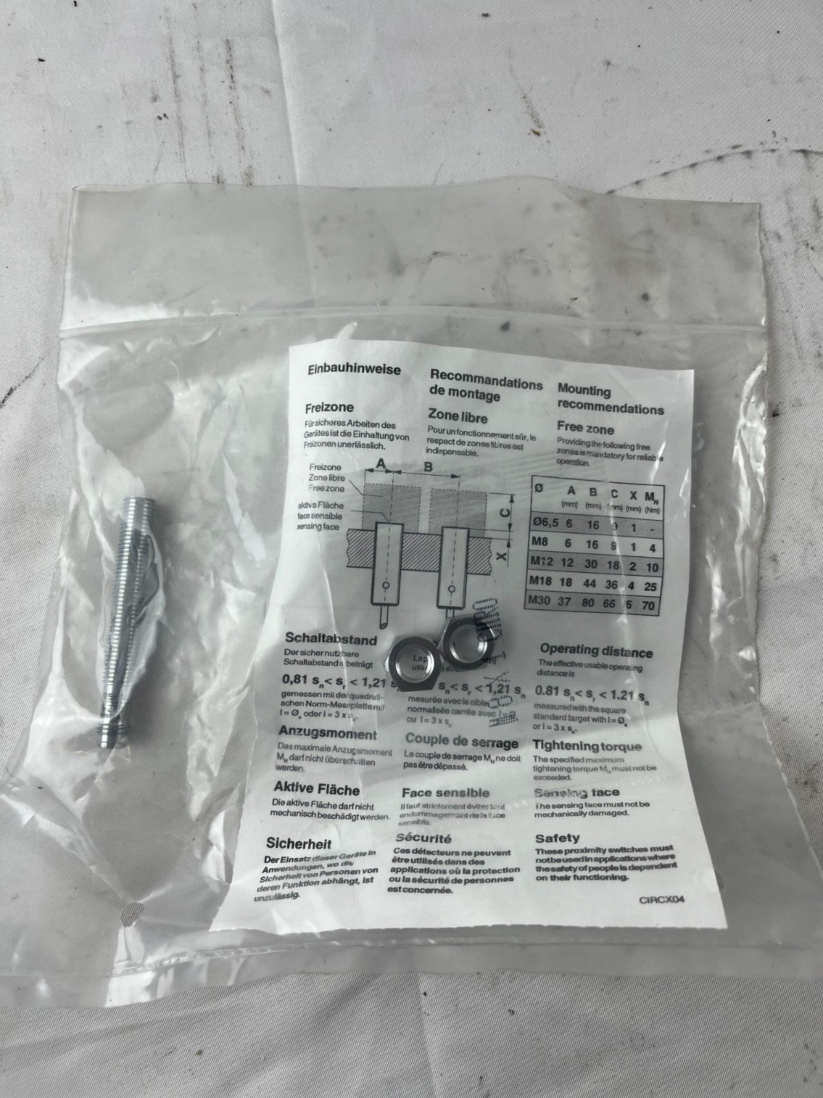 SICK IN08-03BPS-ZT1 Inductive Proximity Sensor 3mm PNP 10–30VDC New Unit