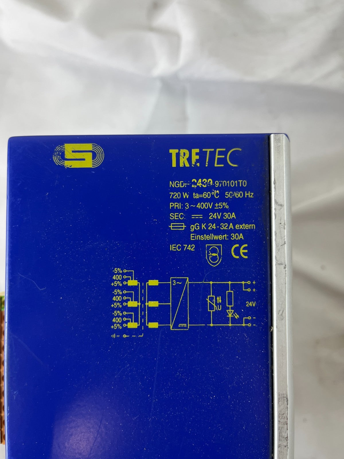 TRETEC NGDC 2430-970101T0 24V 30A 720W 3x400V Power Supply PSU Used Spare Unit