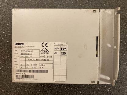 Lenze 530 Adjustable Speed AC Controller - 534_E, Motor Control PN:4500192177
