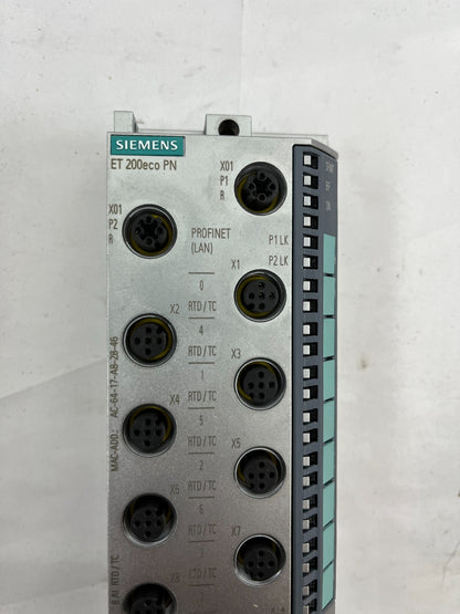 Siemens ET 200eco PN Analog Input Module 6ES7 144-6KD50-0AB0 | 8 AI RTD/TC Used
