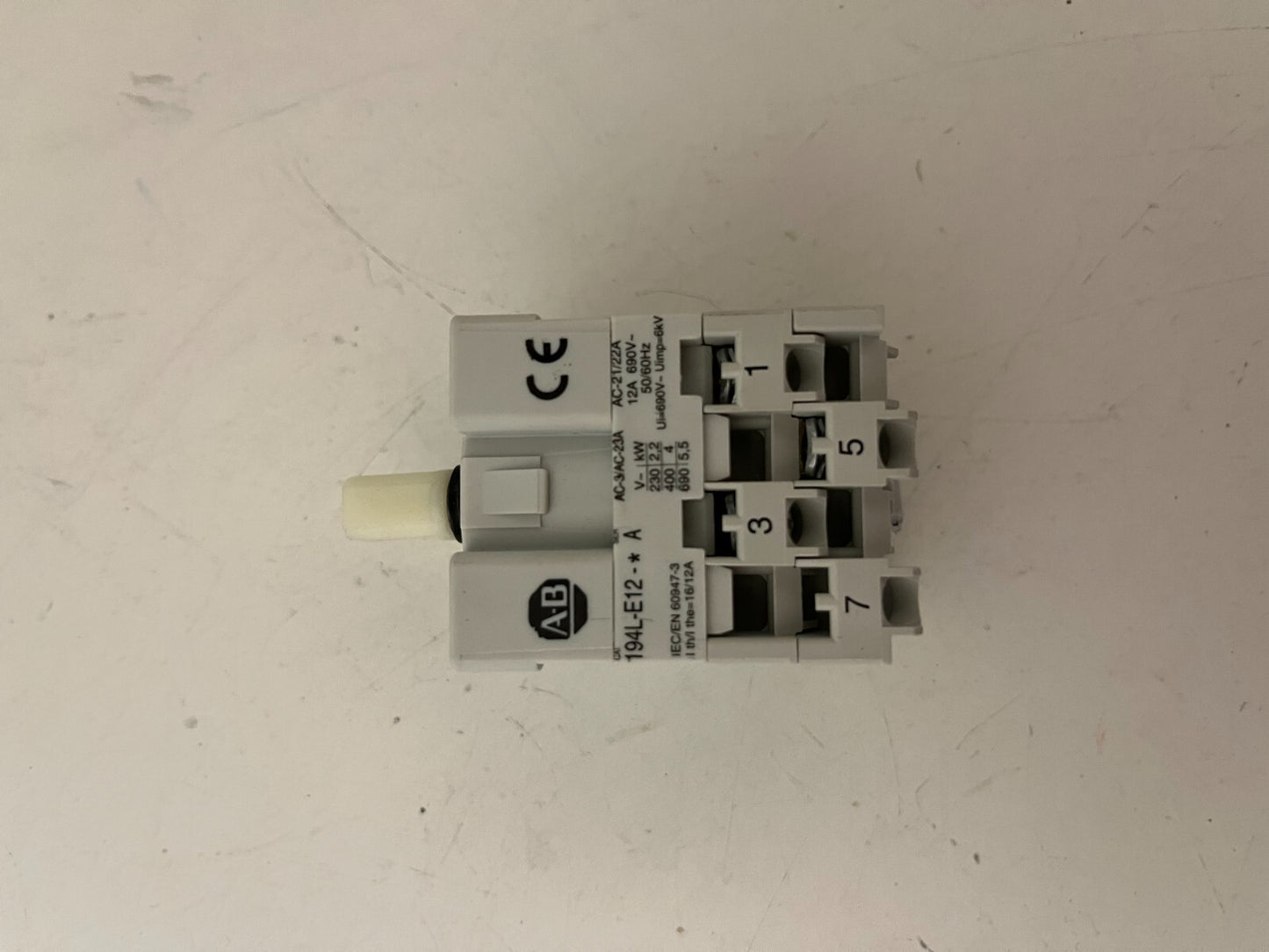 NEW Allen Bradley 194L-E12-5261 Step Switch 12A 1-Pole 194L-E12-5261 - New