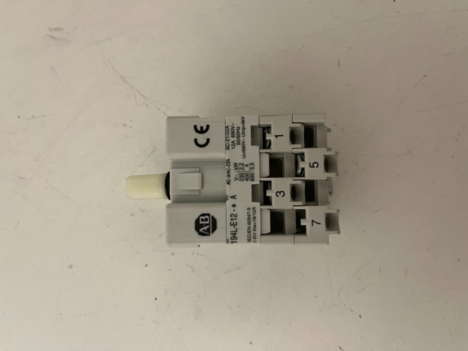 NEW Allen Bradley 194L-E12-5261 Step Switch 12A 1-Pole 194L-E12-5261 - New