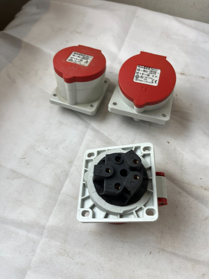Bals 1212 IEC 16A 3P+N+E 6h IP44 Panel Socket New Lot of 3x Spare Bundle