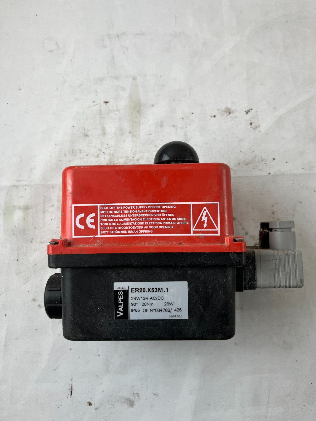 Valpes ER20.X53M.1 Electric Valve Actuator 24V/12V AC/DC 20Nm IP65 Used Spare