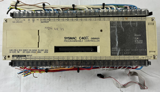 Omron Sysmac C40K C40K-CDR-A Programmable Controller 24VDC I/O 100–240VAC Used