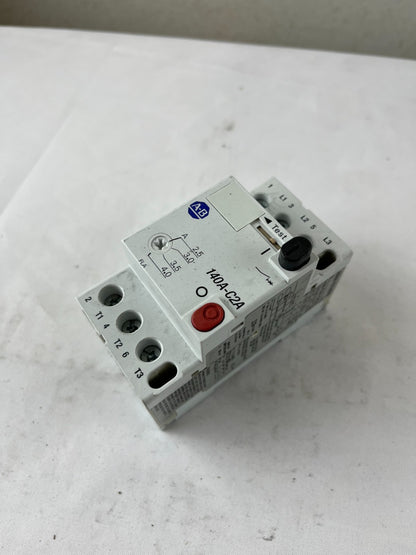 Allen‑Bradley 140A-C2A-B40 Manual Motor Starter 2.5–4.0A 3‑Pole Used Spare Part