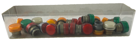 Mixed Lot 22mm Pilot Light Indicator Heads Red Green Amber White New Used
