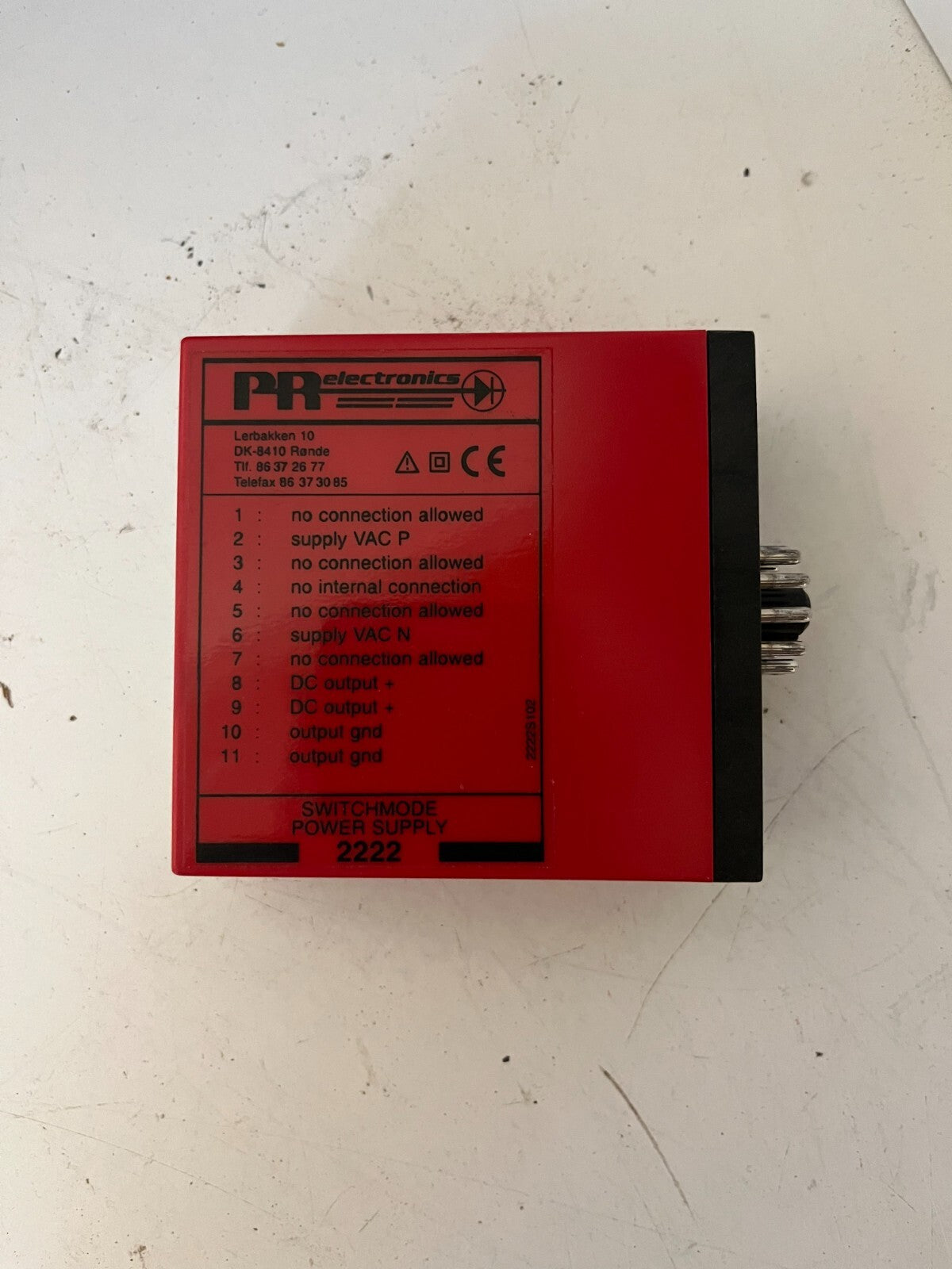 PR Electronics 2222 Switchmode Power Supply 230V to 24V DC 2A – Used, Working