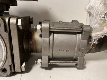 END-Armaturen ZD311567 DN50 Ball Valve Pneumatic Actuator Airtec Solenoid Used