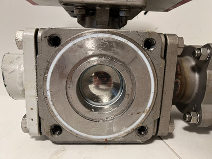 END-Armaturen ZD311567 DN50 Ball Valve Pneumatic Actuator Airtec Solenoid Used