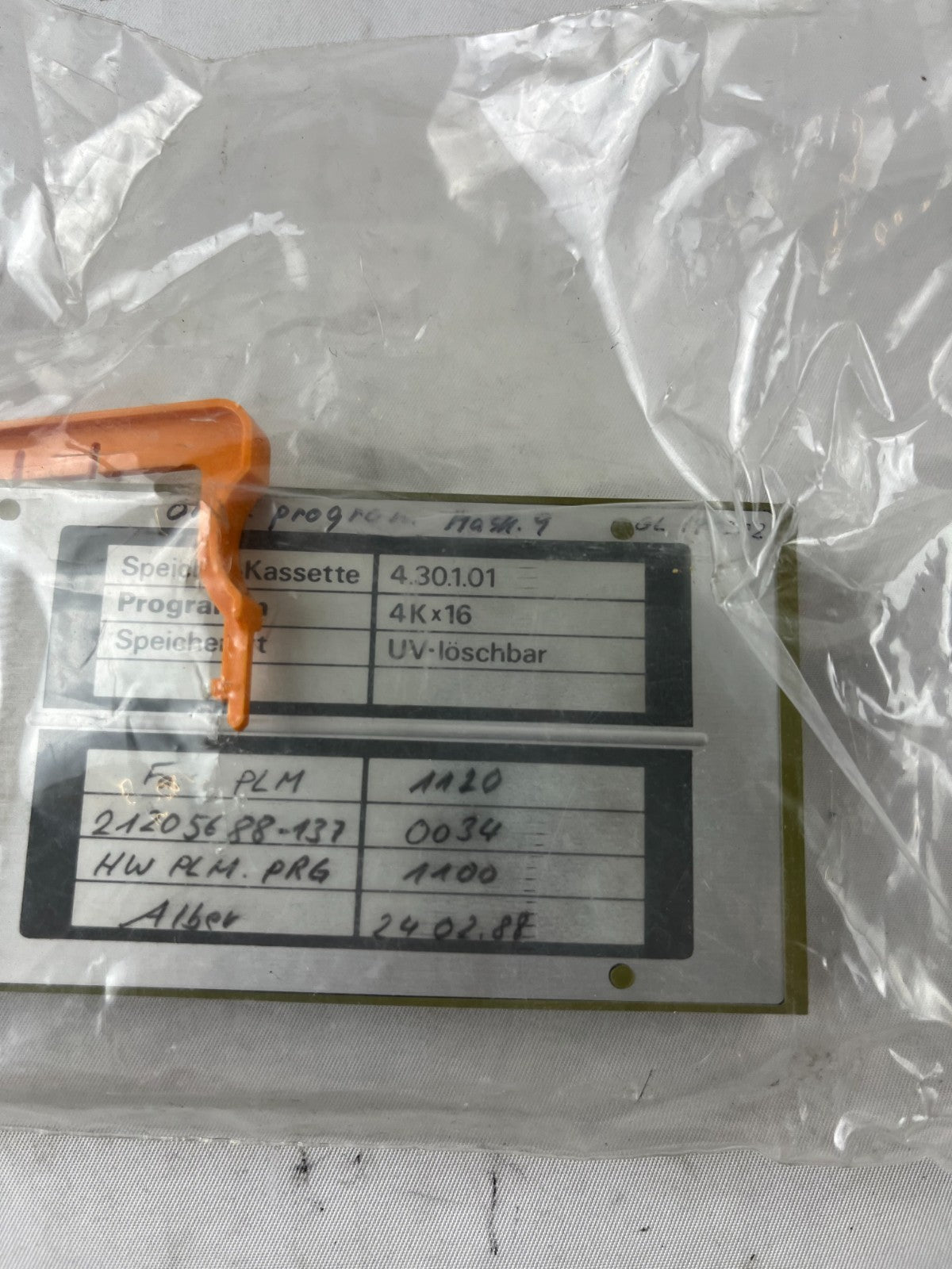 Schleicher Electronic 4.30.1.01 4Kx16 Speicher‑Kassette UV‑löschbar Program