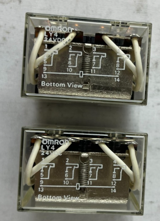 Omron LY4 24VDC General Purpose Relay 4PDT Plug-In New Lot 2pcs Unused Spares
