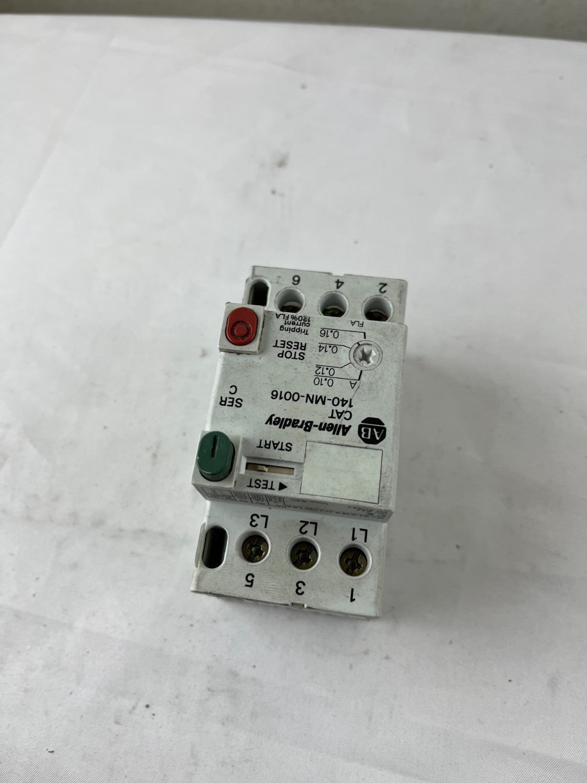 Allen‑Bradley 140-MN-0016 Manual Motor Starter 0.10–0.16A 3‑Pole Used Spare Part