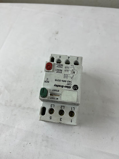Allen‑Bradley 140-MN-0016 Manual Motor Starter 0.10–0.16A 3‑Pole Used Spare Part