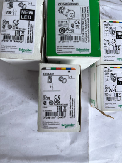 Schneider Harmony Xb5 Pilot Light And E‑Stop Heads New Led Lot Of 5x Units
