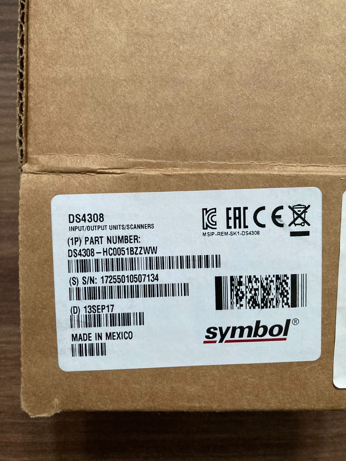 Zebra/Symbol DS4308-SR/HD Corded Area-Imaging USB Handheld Barcode Scanner 1D/2D