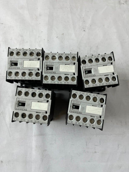 Siemens 3TH2022-0AC2 Contactor Relay 2NO+2NC Lot 5pcs Used Spare Units