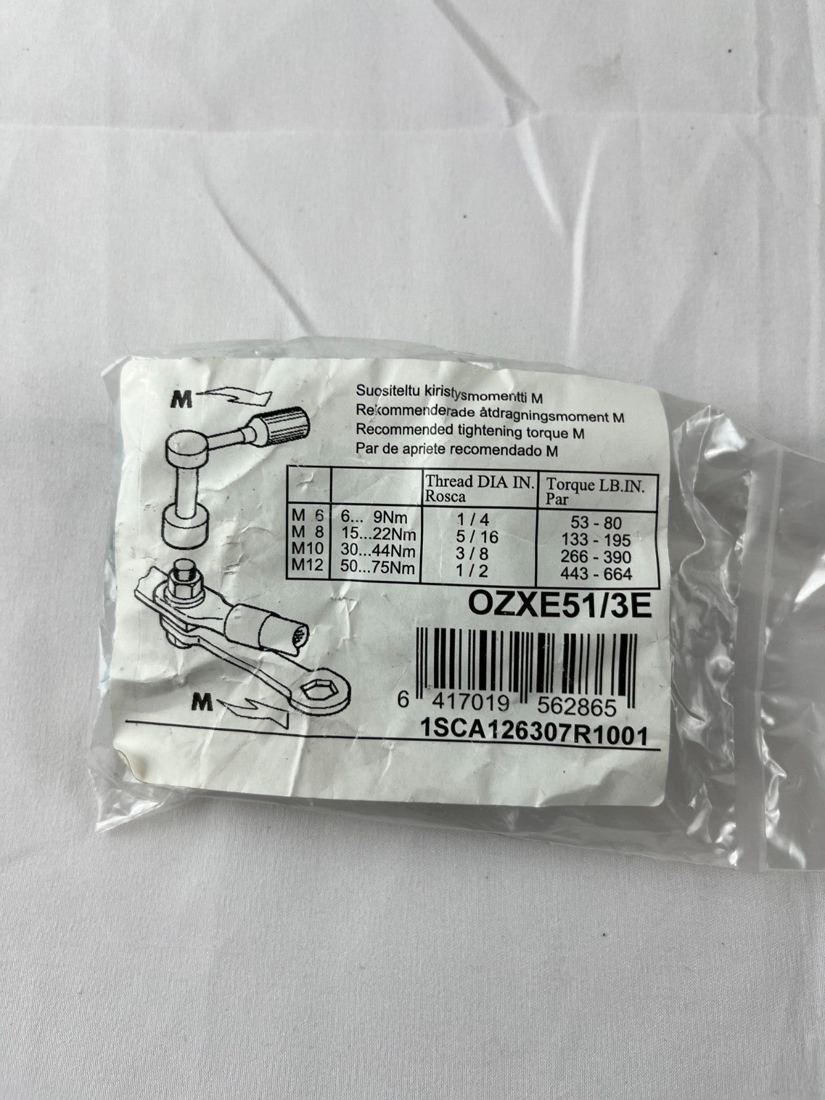ABB OZXE51/3E Mounting Hardware Kit 1SCA126307R1001 Switch Disconnector NEW