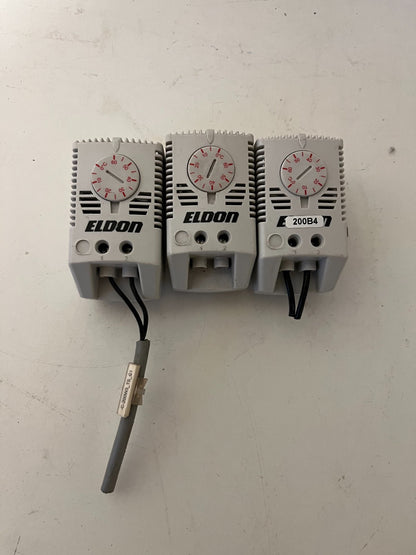 Lot 3x Eldon Enclosure Thermostat 0–60°C Cabinet Temperature Controller Used