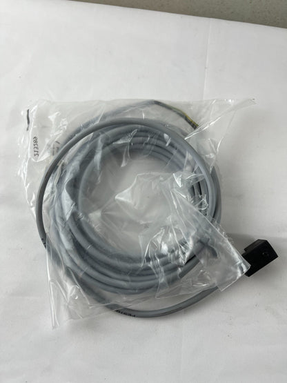 Festo KMEB-1-24-5-LED Solenoid Valve Connector Socket 24V DC 5m Cable w/ LED NEW
