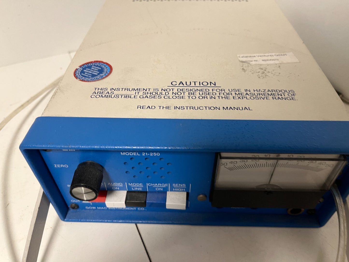 GOW-MAC 21-250 Gas Leak Detector Thermal Conductivity - Untested SOLD AS IS
