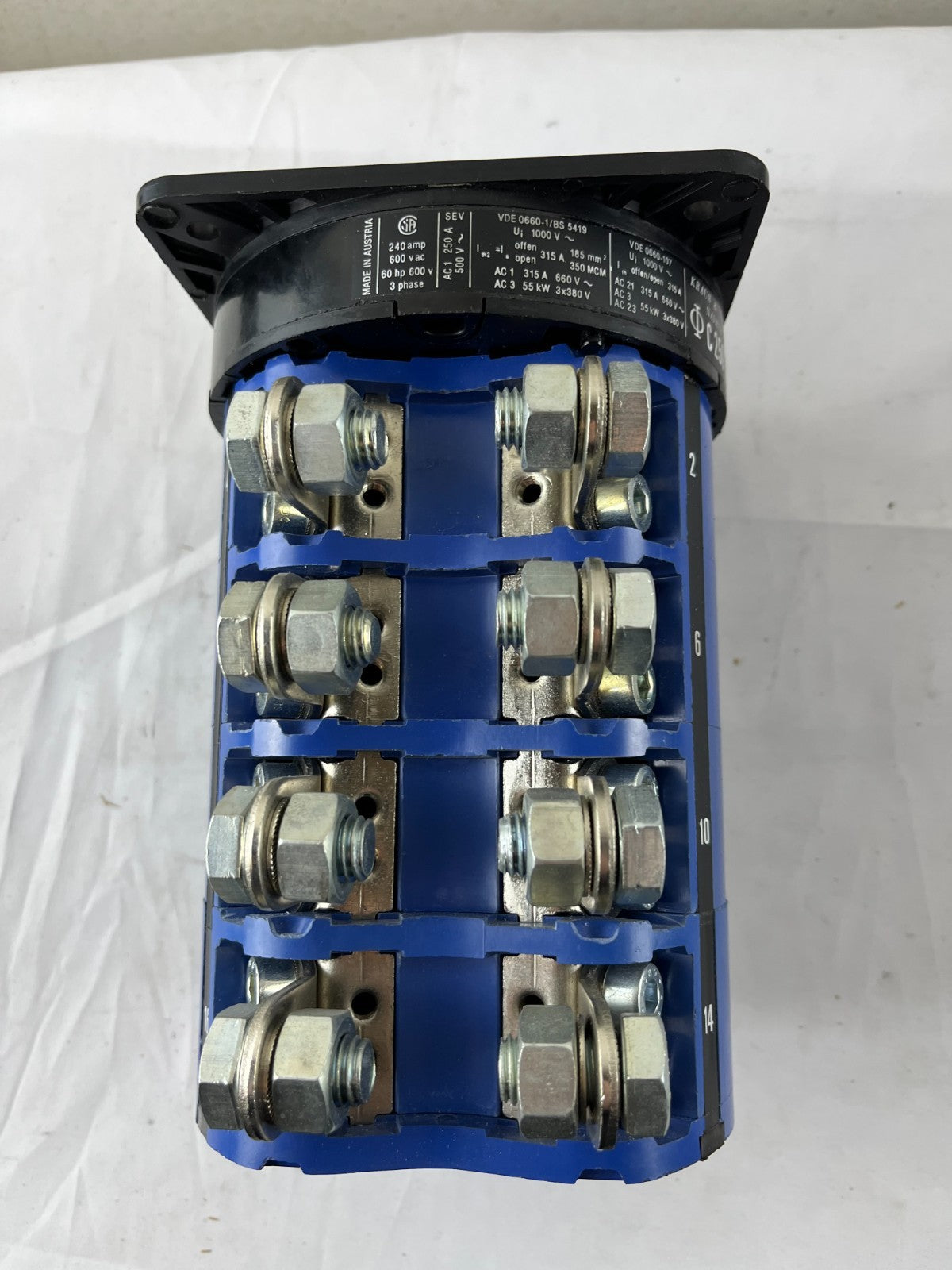 Kraus Naimer C250 250A Rotary Cam Switch 3-Pole 500V Industrial Austria NEW