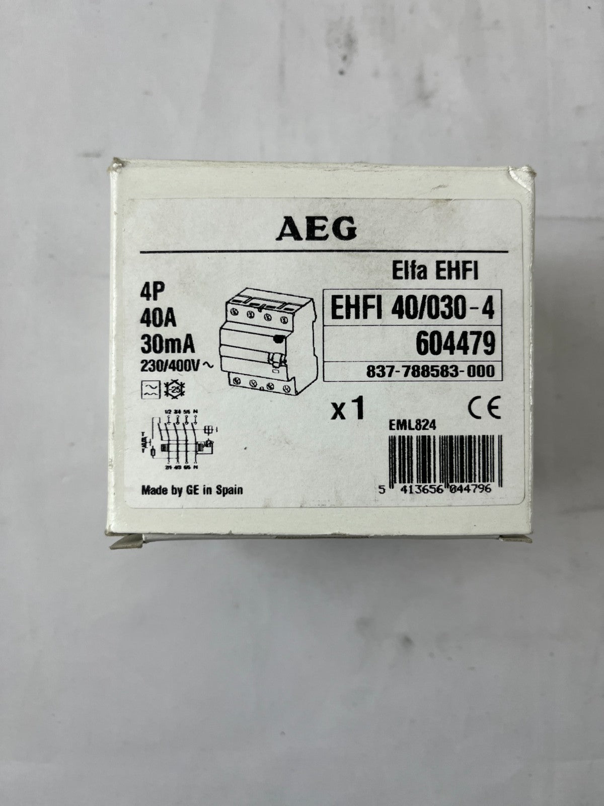 AEG EHFI 40/030-4 4P 40A 30mA RCD Residual Current Device New Spare Unit