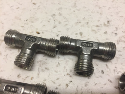 Parker Hannifin PH 71 Union Tee 5x pcs Lot of Used Stainless Steel Fittings