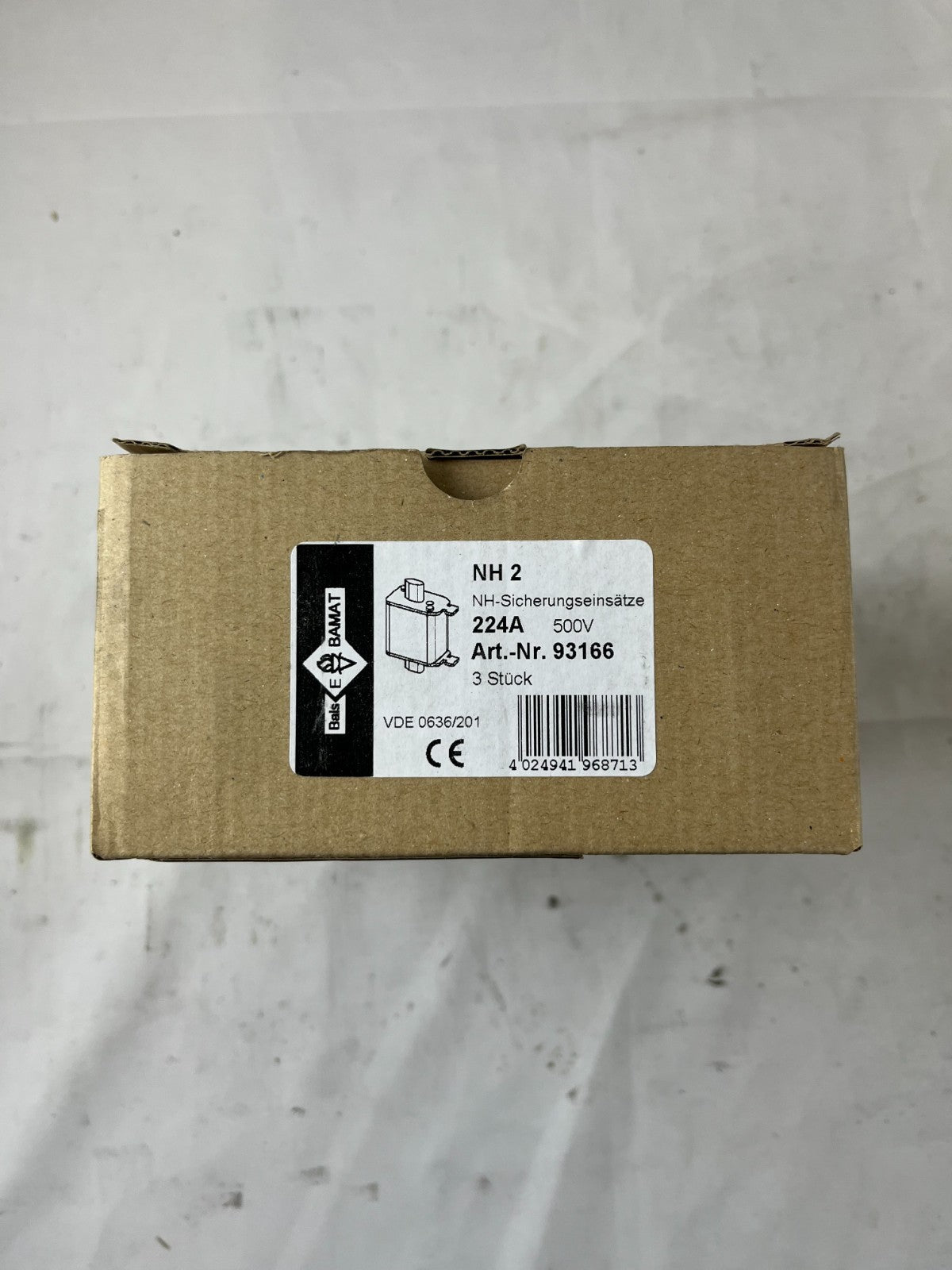 NH2 Fuse 224A 500V gG Bals Bamat 93166 3pcs New In Box Spares