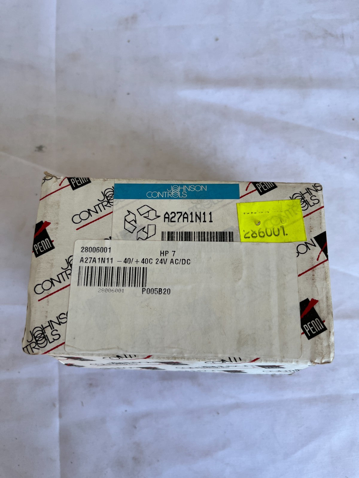 Johnson Controls A27A1N11 1 Stage Control Module 24V AC/DC New Spare Unit