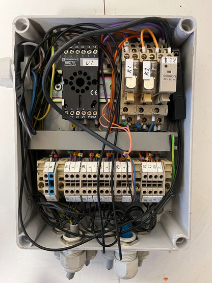 Industrial Control Box with Omron & Telemecanique Components – Used, Working