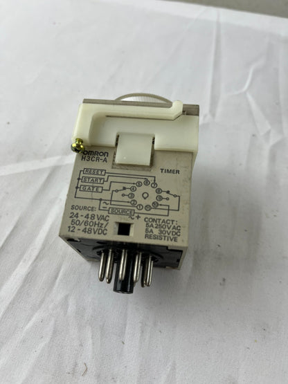 Omron H3CR-A Timer Relay NEW 24-48VAC/12-48VDC 0-3min 11-Pin Socket Japan Made