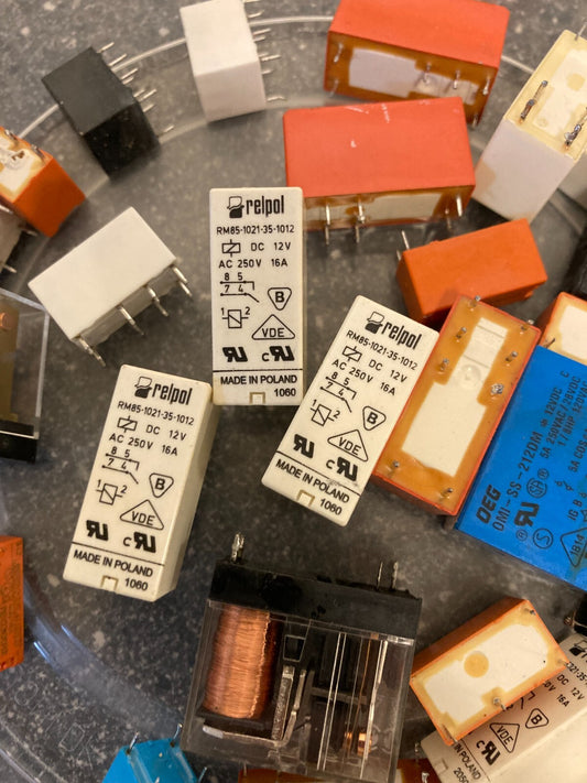Lot of 30+ Vintage Relays - Various Brands and Types Relpol, OEG, and others