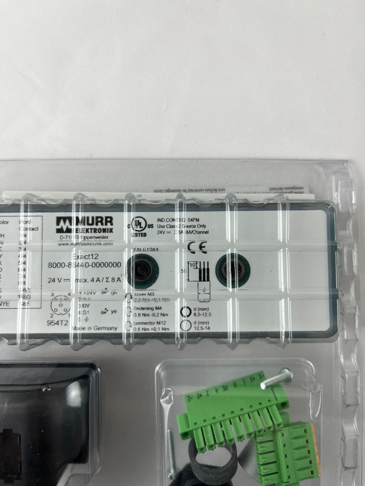 Murr Elektronik 8000-88440-0000000 Exact12 M12 Distribution Box 8×M12 4-Pin 24V