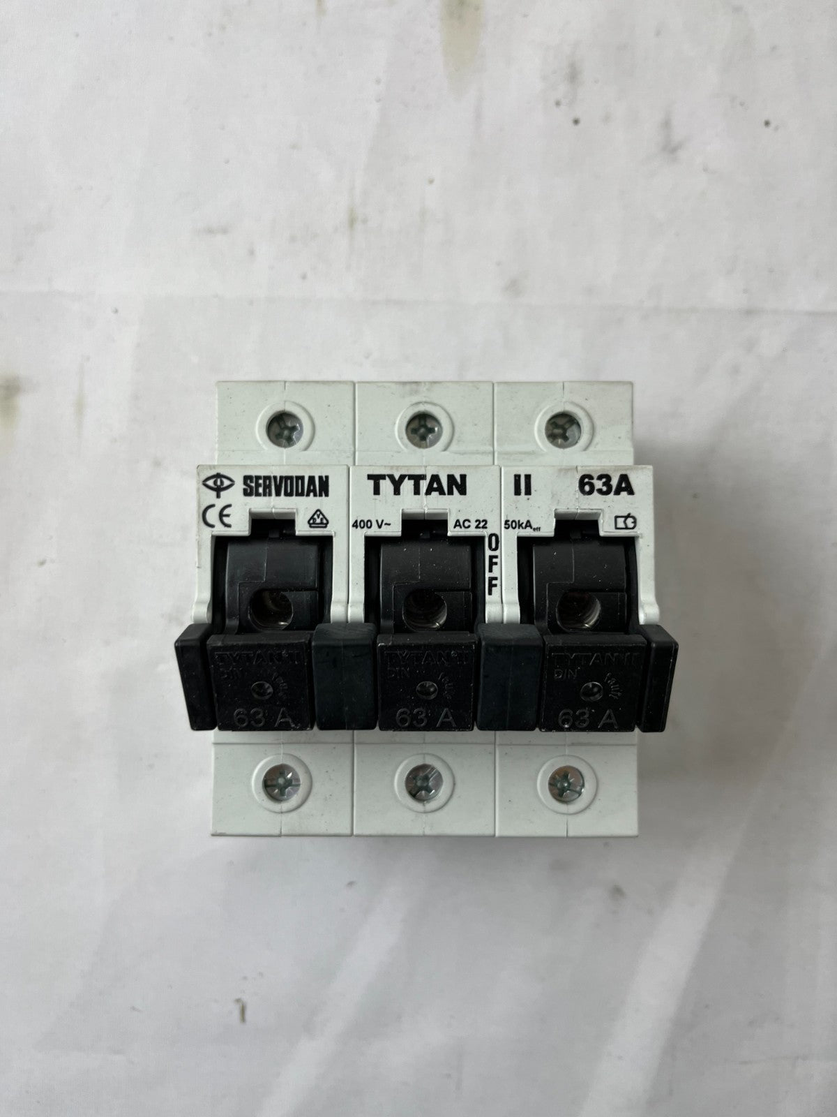 Servodan TYTAN II 63A 3-Pole Fuse Switch Disconnector 400V AC Used Spare Unit