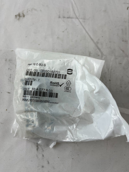 Harting Han 16 E-BU-S Connector Insert 16+PE 500V 16A 09330162701 Germany NEW