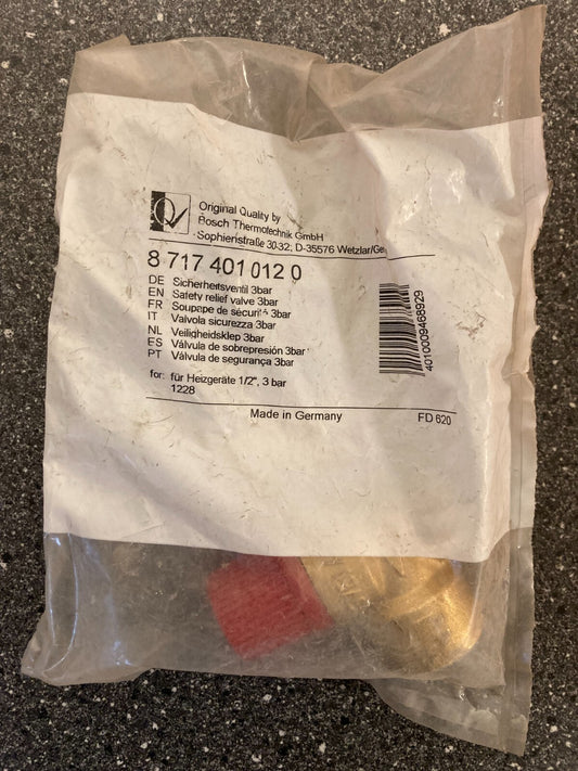 Bosch 3 Bar Safety Relief Valve PN:87174010120 for Heating Systems