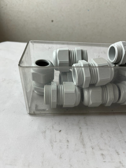 M25x1.5 Cable Gland Bundle Grey Plastic IP Rated Used Lot Spare Parts