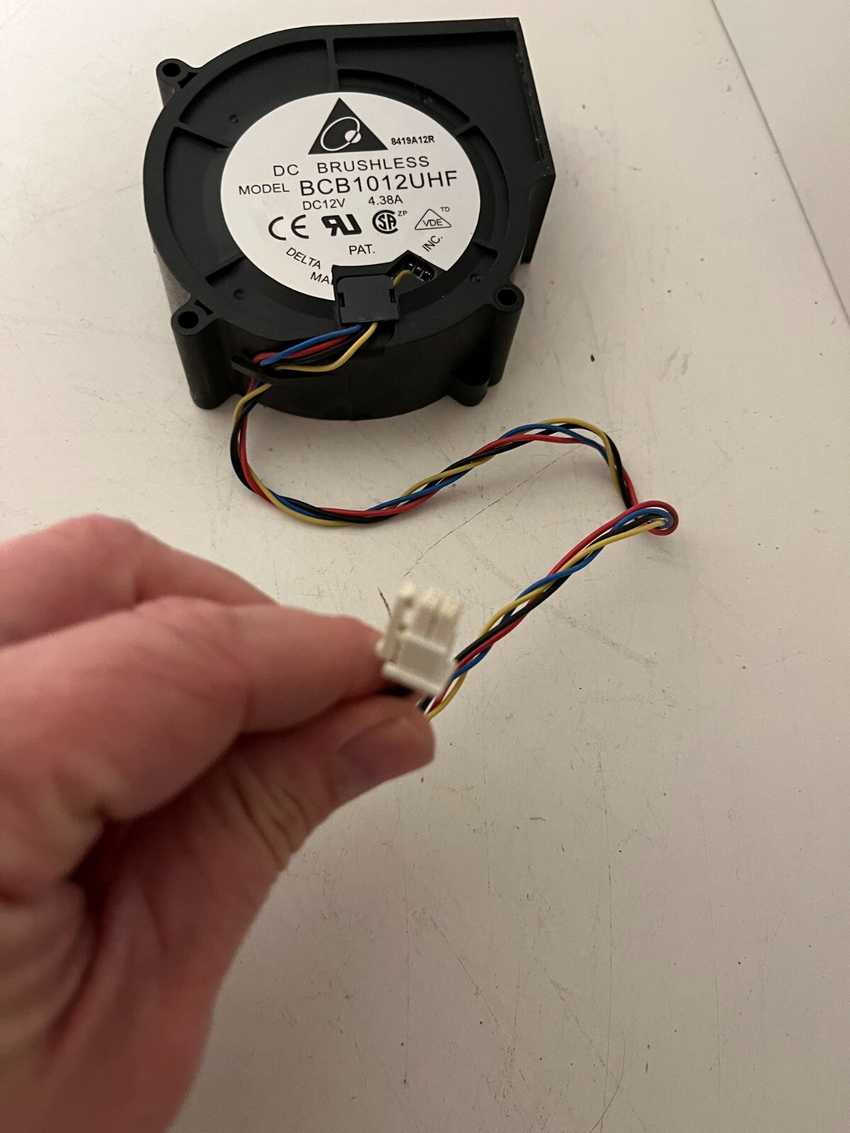 Delta BCB1012UHF DC 12V 4.38A Brushless Blower Fan New Unused 4-Pin Connector