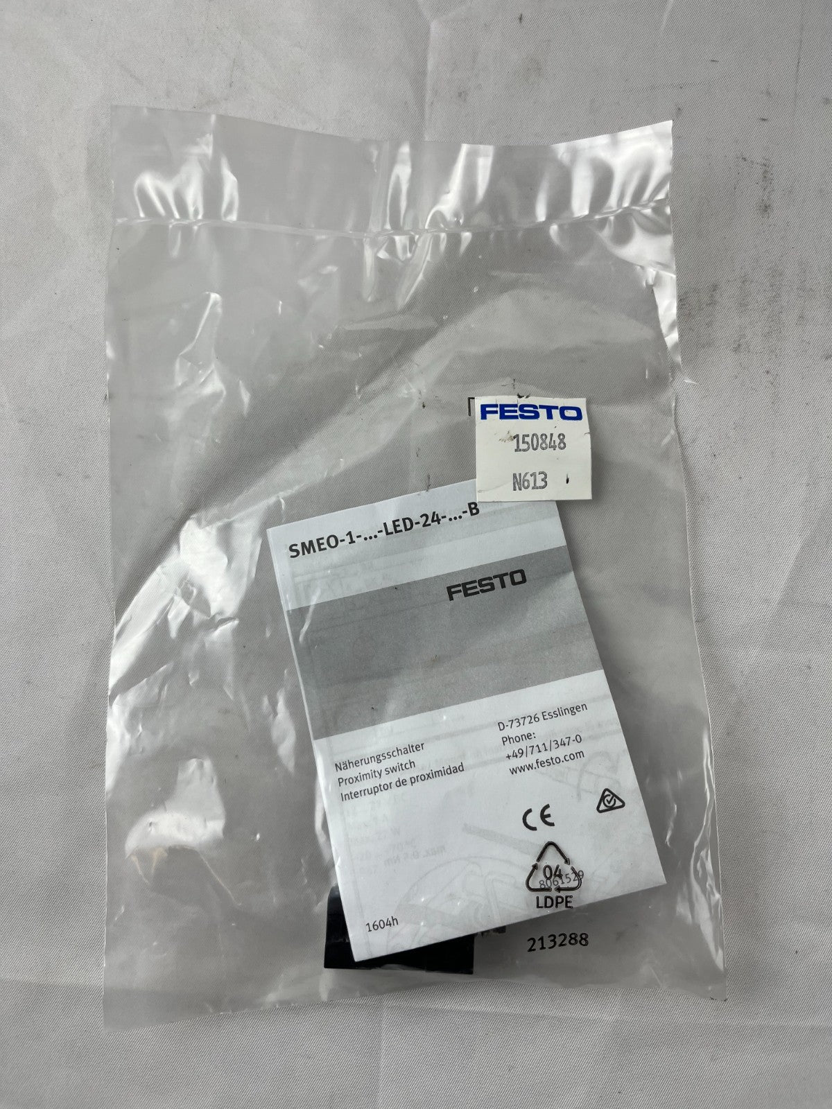 FESTO SMEO-1-LED-24V Proximity Sensor NEW Optical Block 24V LED 150848 Sealed