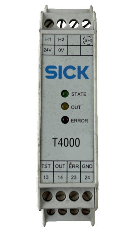 SICK T4000-1RBA01 Safety Switch Evaluation Unit 24VDC 2NO 3A USED Spare Part
