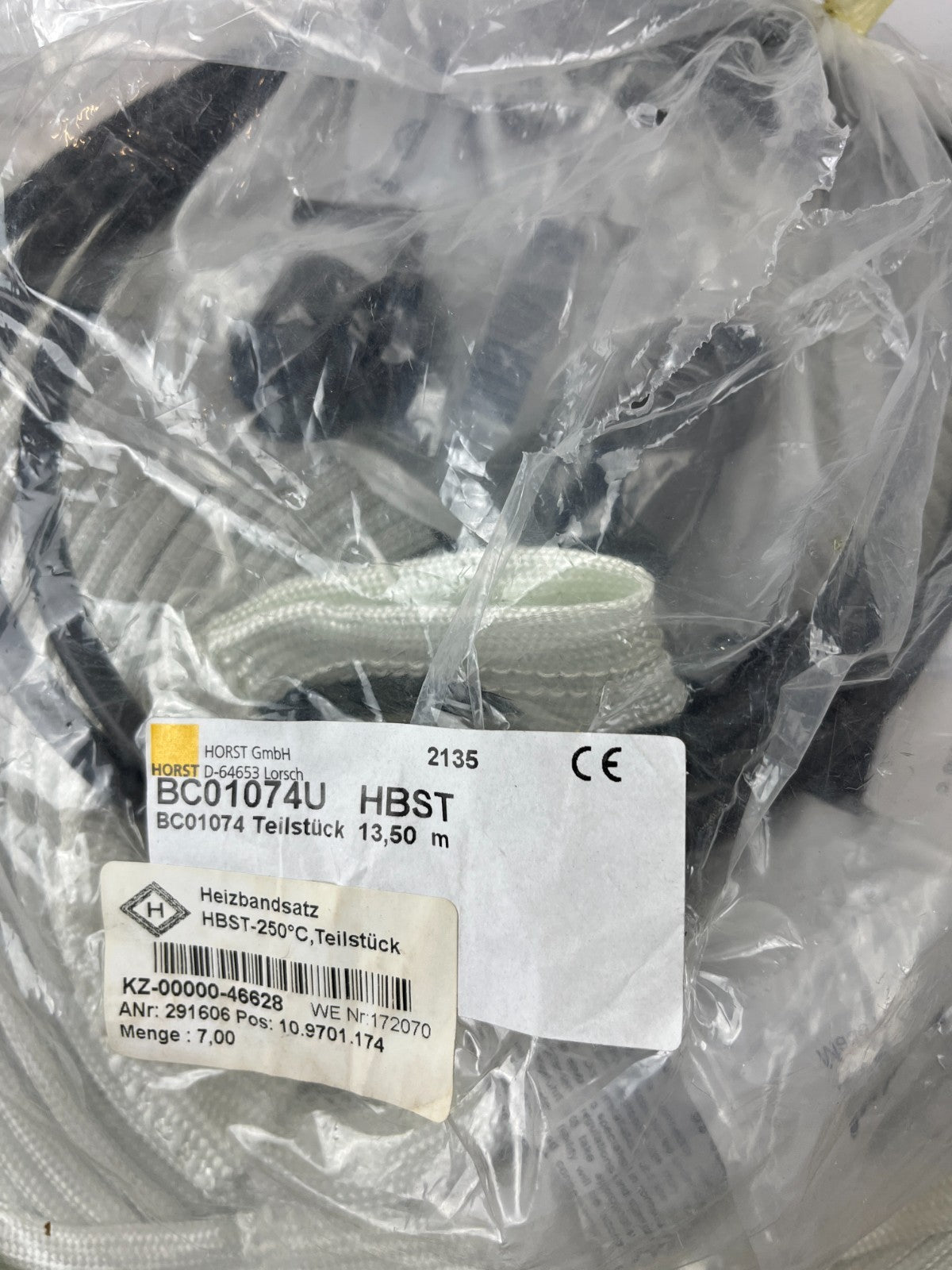 Horst HBST-250°C Heizbandsatz BC01074U Heating Tape Set 13.5 m New Spare Parts