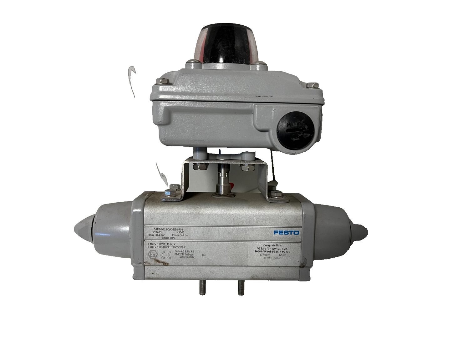 Festo VZBA-1/2"VW-63-T-22-F0304-V4V4T-PS15-R-90-4-C + SRBC-CA3-YR90-MWA-1W
